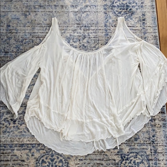 Free people cold shoulder white top XS - Picture 1 of 1